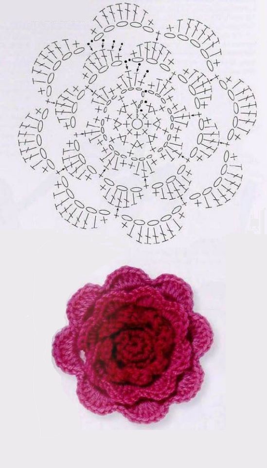 3D Crochet Roses - Free Pattern - Crafts for love