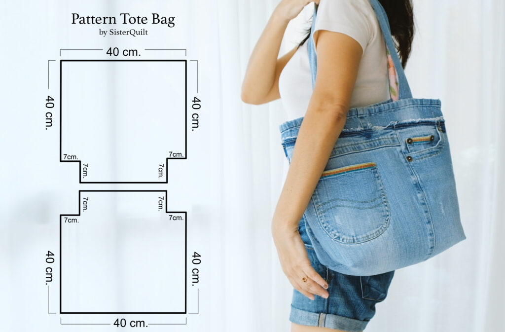 BAG MADE FROM OLD JEANS – PATTERN