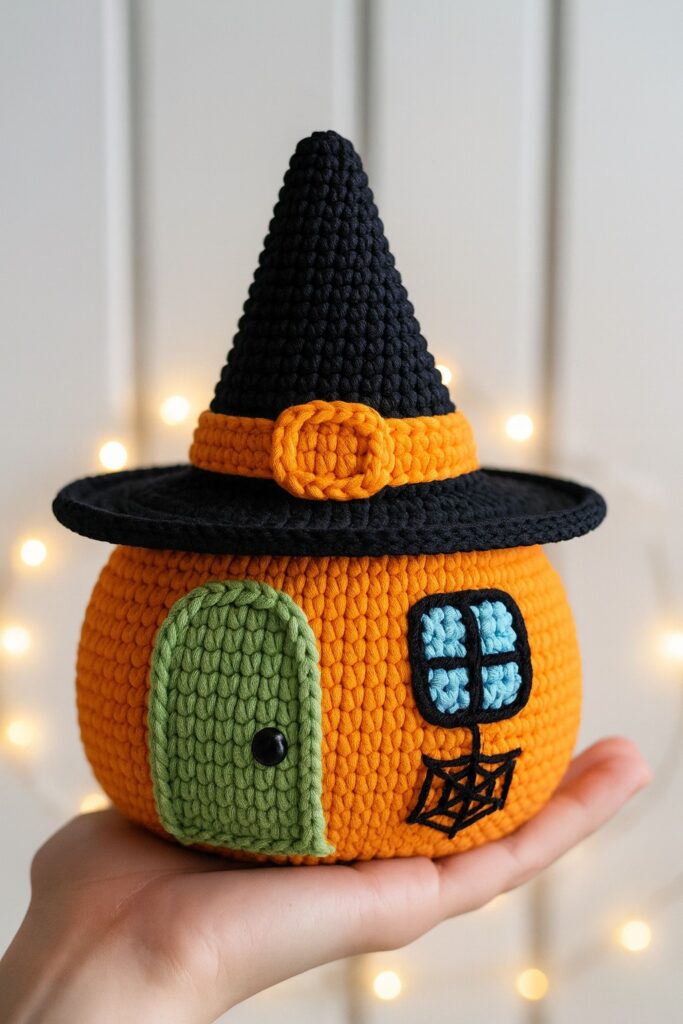 Amigurumi Pumpkin Witch House – Free Crochet Pattern