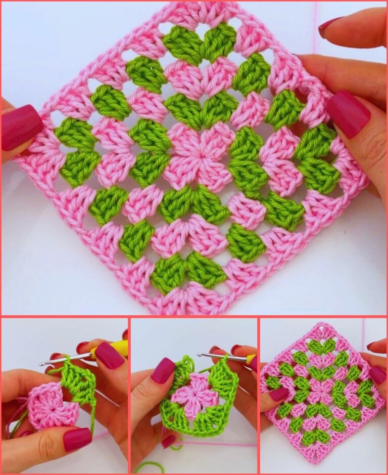 Beautiful Simple Crochet Square - CRAFTSFORLOVE.COM