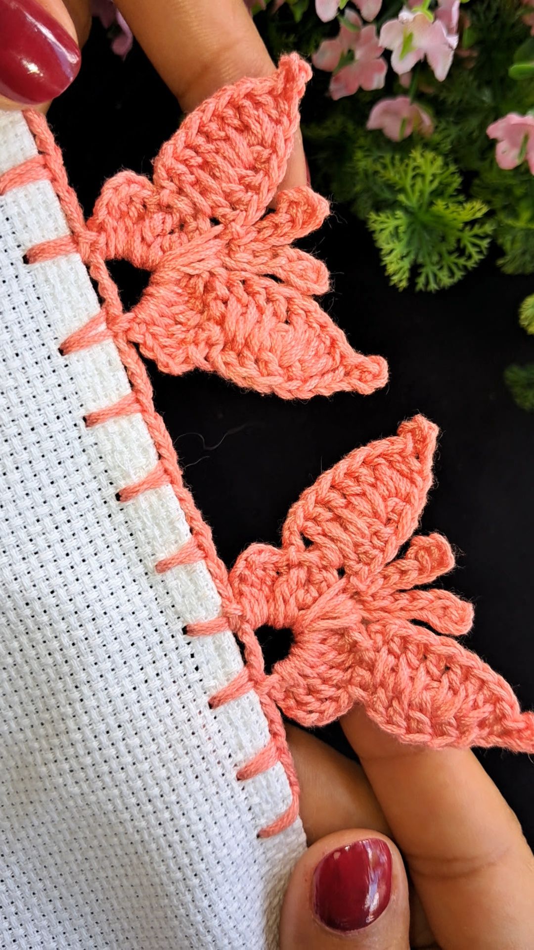 Crochet Butterfly Border Edging Pattern - CRAFTSFORLOVE.COM
