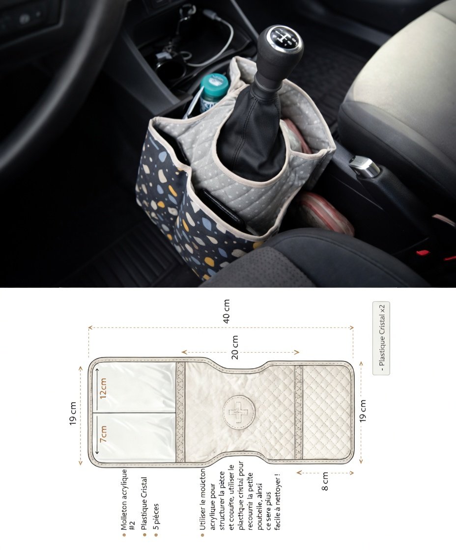 Fabric Car Trash - Pattern - CRAFTSFORLOVE.COM