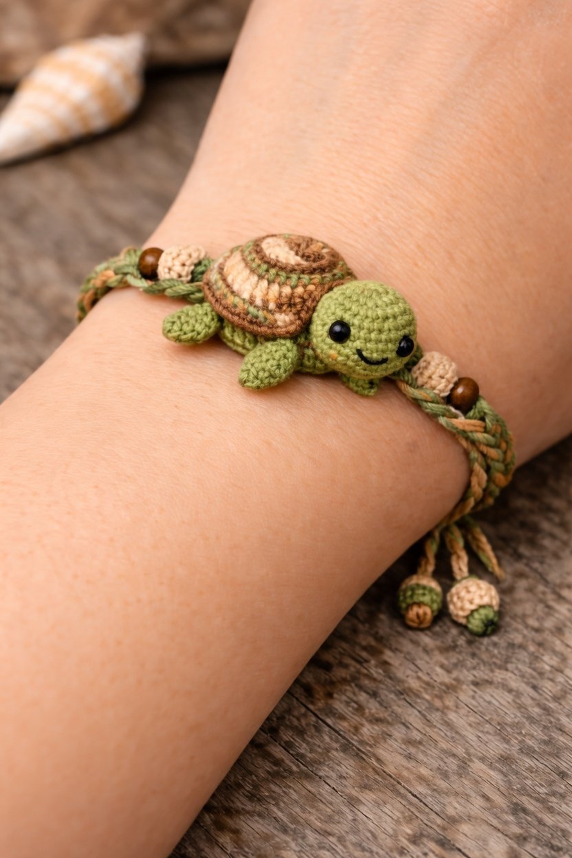 Crocheted Turtle Bracelet – Pattern - CRAFTSFORLOVE.COM